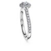 Eternity Halo solitaire ring met in het laboratorium gekweekte diamanten 0,45 karaat in totaal, ronde vorm, sterlingzilver Eternity Halo solitaire ring met in het laboratorium gekweekte diamanten 0,45 karaat in totaal, ronde vorm, sterlingzilver