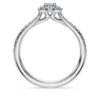 Eternity Halo solitaire ring met in het laboratorium gekweekte diamanten 0,45 karaat in totaal, ronde vorm, sterlingzilver Eternity Halo solitaire ring met in het laboratorium gekweekte diamanten 0,45 karaat in totaal, ronde vorm, sterlingzilver