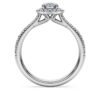 Eternity Halo solitaire ring met in het laboratorium gekweekte diamanten 0,8 karaat in totaal, ronde vorm, 14K witgoud Eternity Halo solitaire ring met in het laboratorium gekweekte diamanten 0,8 karaat in totaal, ronde vorm, 14K witgoud