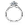 Eternity Halo solitaire ring met in het laboratorium gekweekte diamanten 1,3 karaat in totaal, peervorm, 14K witgoud Eternity Halo solitaire ring met in het laboratorium gekweekte diamanten 1,3 karaat in totaal, peervorm, 14K witgoud