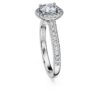Eternity Halo solitaire ring met in het laboratorium gekweekte diamanten 1,33 karaat in totaal, ronde vorm, 14K witgoud Eternity Halo solitaire ring met in het laboratorium gekweekte diamanten 1,33 karaat in totaal, ronde vorm, 14K witgoud