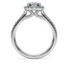 Eternity Halo solitaire ring met in het laboratorium gekweekte diamanten 1,33 karaat in totaal, ronde vorm, 14K witgoud Eternity Halo solitaire ring met in het laboratorium gekweekte diamanten 1,33 karaat in totaal, ronde vorm, 14K witgoud