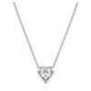 Eternity-hanger met in het laboratorium gekweekte diamanten 0,5 karaat in totaal, hartvorm, sterlingzilver Eternity-hanger met in het laboratorium gekweekte diamanten 0,5 karaat in totaal, hartvorm, sterlingzilver
