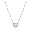 Eternity-hanger met in het laboratorium gekweekte diamanten 0,5 karaat in totaal, hartvorm, sterlingzilver Eternity-hanger met in het laboratorium gekweekte diamanten 0,5 karaat in totaal, hartvorm, sterlingzilver