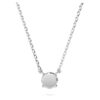 Eternity-hanger met in het laboratorium gekweekte diamanten 0,5 karaat in totaal, ronde vorm, sterlingzilver Eternity-hanger met in het laboratorium gekweekte diamanten 0,5 karaat in totaal, ronde vorm, sterlingzilver