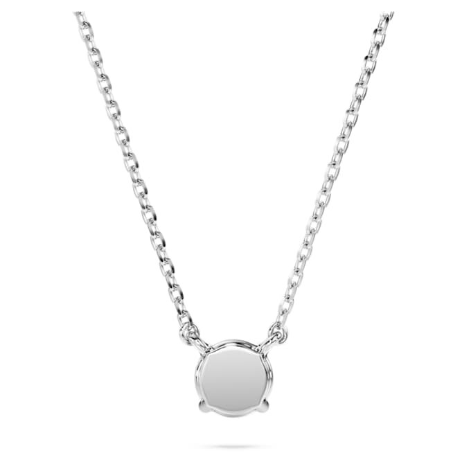 Eternity-hanger met in het laboratorium gekweekte diamanten 0,5 karaat in totaal, ronde vorm, sterlingzilver Eternity-hanger met in het laboratorium gekweekte diamanten 0,5 karaat in totaal, ronde vorm, sterlingzilver