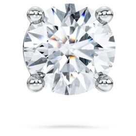 Eternity-oorbellen met in het laboratorium gekweekte diamanten 0,5 ct totaal, enkel, ronde vorm, 14K witgoud