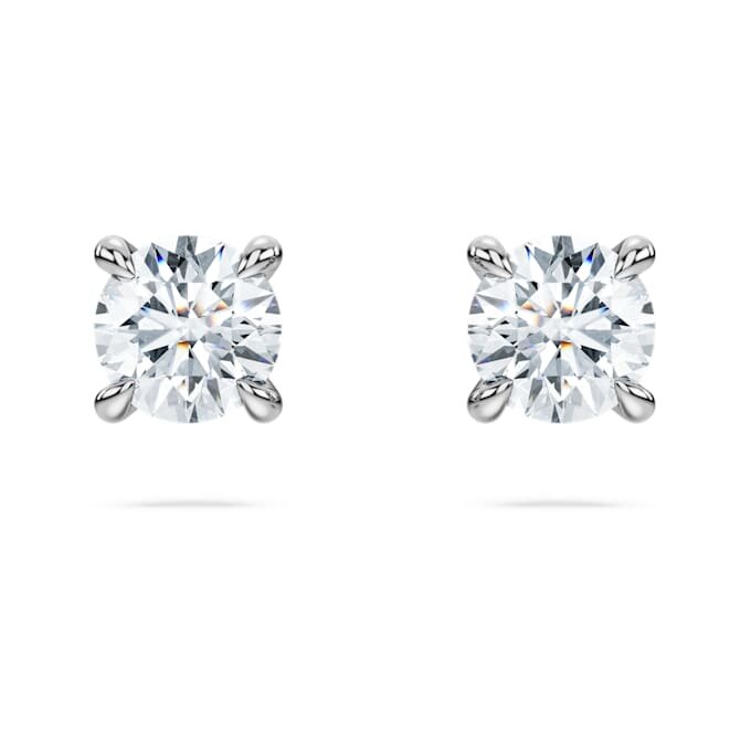 Eternity-oorbellen met in het laboratorium gekweekte diamanten 0,52 ct in totaal, ronde vorm, sterlingzilver Eternity-oorbellen met in het laboratorium gekweekte diamanten 0,52 ct in totaal, ronde vorm, sterlingzilver
