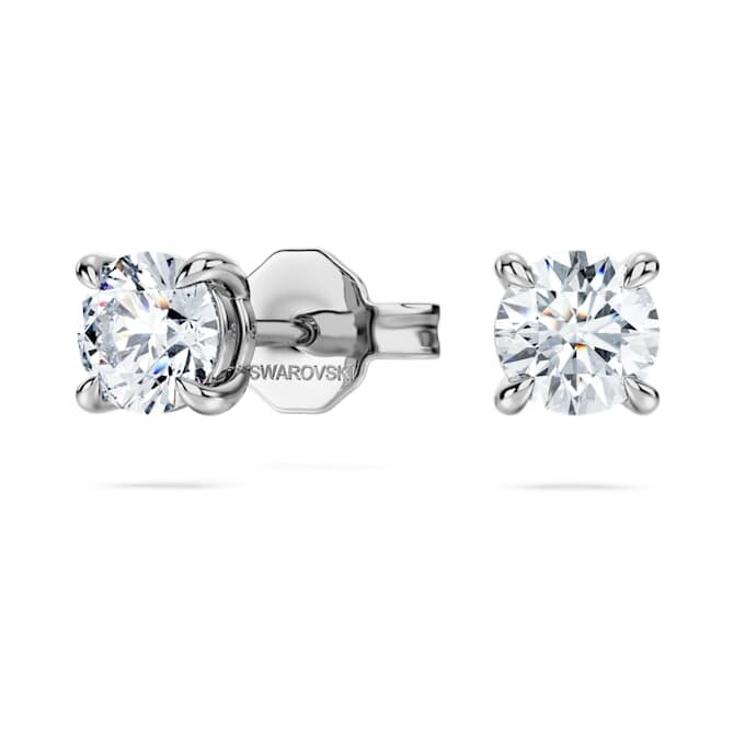 Eternity-oorbellen met in het laboratorium gekweekte diamanten 0,52 ct in totaal, ronde vorm, sterlingzilver Eternity-oorbellen met in het laboratorium gekweekte diamanten 0,52 ct in totaal, ronde vorm, sterlingzilver