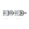 Eternity-oorbellen met in het laboratorium gekweekte diamanten 0,52 ct in totaal, ronde vorm, sterlingzilver Eternity-oorbellen met in het laboratorium gekweekte diamanten 0,52 ct in totaal, ronde vorm, sterlingzilver