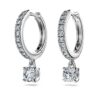 Eternity-oorbellen met in het laboratorium gekweekte diamanten 0,7 karaat in totaal, ronde vorm, 14-karaats witgoud Eternity-oorbellen met in het laboratorium gekweekte diamanten 0,7 karaat in totaal, ronde vorm, 14-karaats witgoud