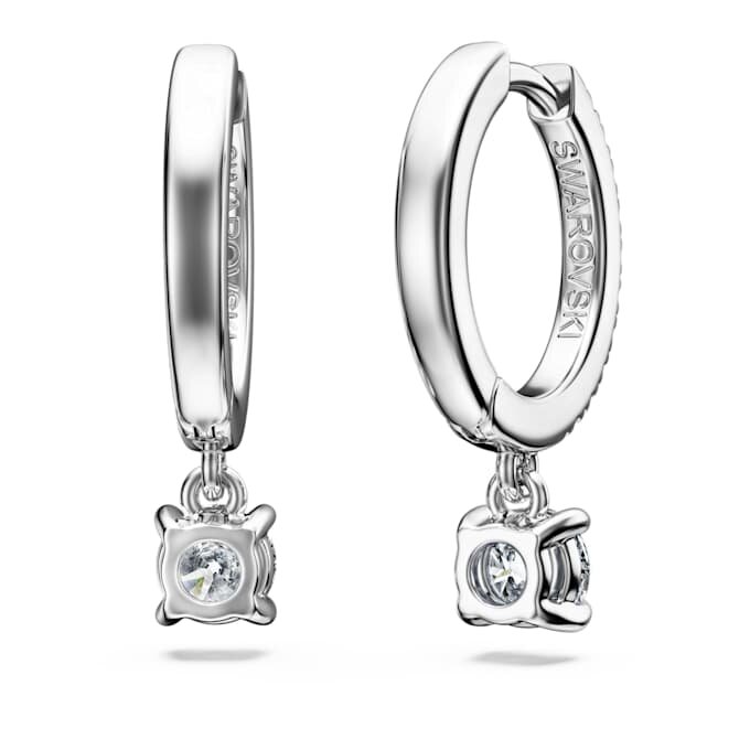 Eternity-oorbellen met in het laboratorium gekweekte diamanten 0,7 karaat in totaal, ronde vorm, 14-karaats witgoud Eternity-oorbellen met in het laboratorium gekweekte diamanten 0,7 karaat in totaal, ronde vorm, 14-karaats witgoud