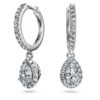 Eternity-oorbellen met in het laboratorium gekweekte diamanten 1,25 karaat in totaal, peervorm, 14-karaats witgoud Eternity-oorbellen met in het laboratorium gekweekte diamanten 1,25 karaat in totaal, peervorm, 14-karaats witgoud