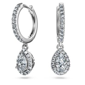 Eternity-oorbellen met in het laboratorium gekweekte diamanten 1,25 karaat in totaal, peervorm, 14-karaats witgoud Eternity-oorbellen met in het laboratorium gekweekte diamanten 1,25 karaat in totaal, peervorm, 14-karaats witgoud