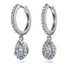 Eternity-oorbellen met in het laboratorium gekweekte diamanten 1,25 karaat in totaal, peervorm, 14-karaats witgoud Eternity-oorbellen met in het laboratorium gekweekte diamanten 1,25 karaat in totaal, peervorm, 14-karaats witgoud