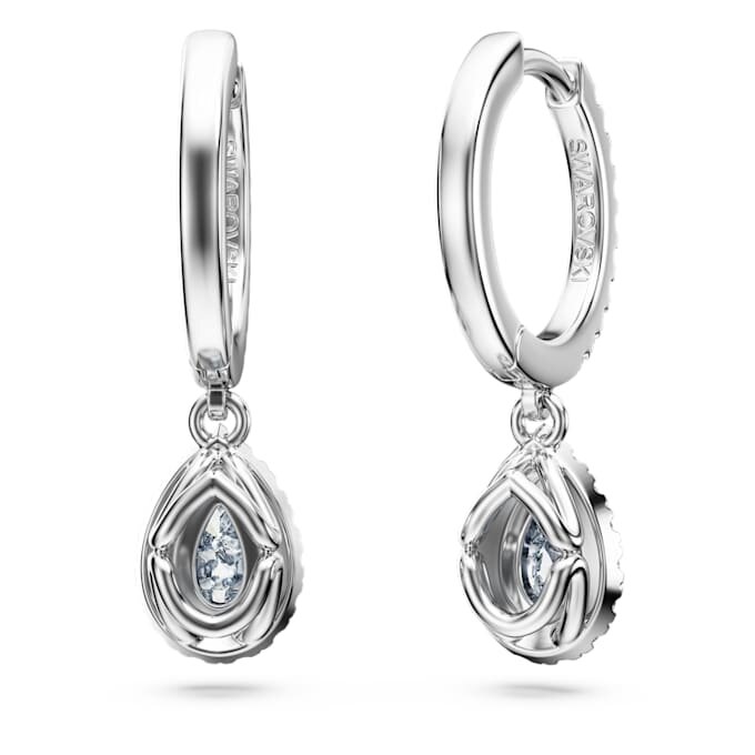 Eternity-oorbellen met in het laboratorium gekweekte diamanten 1,25 karaat in totaal, peervorm, 14-karaats witgoud Eternity-oorbellen met in het laboratorium gekweekte diamanten 1,25 karaat in totaal, peervorm, 14-karaats witgoud