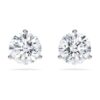 Eternity-oorbellen met in het laboratorium gekweekte diamanten, 2,0 karaat in totaal, ronde vorm, 14K witgoud Eternity-oorbellen met in het laboratorium gekweekte diamanten, 2,0 karaat in totaal, ronde vorm, 14K witgoud