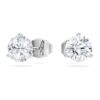Eternity-oorbellen met in het laboratorium gekweekte diamanten, 2,0 karaat in totaal, ronde vorm, 14K witgoud Eternity-oorbellen met in het laboratorium gekweekte diamanten, 2,0 karaat in totaal, ronde vorm, 14K witgoud