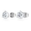 Eternity-oorbellen met in het laboratorium gekweekte diamanten, 2,0 karaat in totaal, ronde vorm, 14K witgoud Eternity-oorbellen met in het laboratorium gekweekte diamanten, 2,0 karaat in totaal, ronde vorm, 14K witgoud