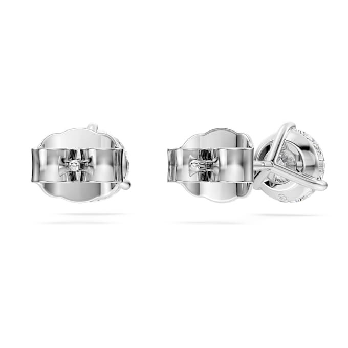 Eternity-oorbellen met in het laboratorium gekweekte diamanten, 2,0 karaat in totaal, ronde vorm, 14K witgoud Eternity-oorbellen met in het laboratorium gekweekte diamanten, 2,0 karaat in totaal, ronde vorm, 14K witgoud