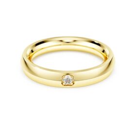 Eternity-ring met in het laboratorium gekweekte diamanten 0,05 karaat in totaal, ronde vorm, 14-karaats geelgoud Eternity-ring met in het laboratorium gekweekte diamanten 0,05 karaat in totaal, ronde vorm, 14-karaats geelgoud