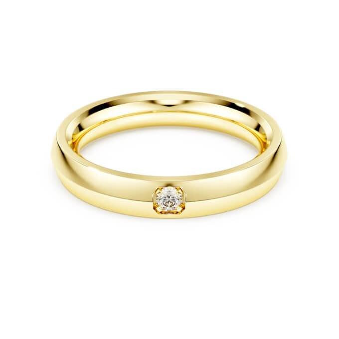 Eternity-ring met in het laboratorium gekweekte diamanten 0,05 karaat in totaal, ronde vorm, 14-karaats geelgoud Eternity-ring met in het laboratorium gekweekte diamanten 0,05 karaat in totaal, ronde vorm, 14-karaats geelgoud