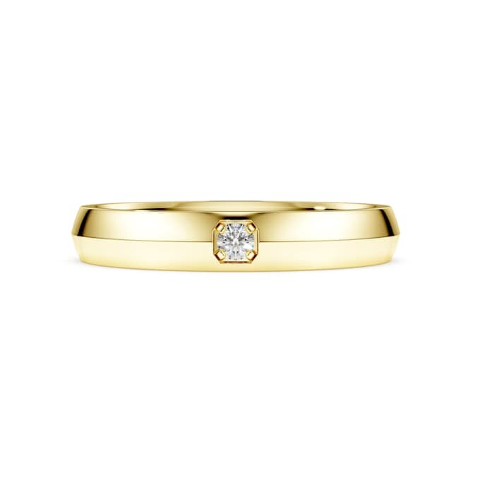 Eternity-ring met in het laboratorium gekweekte diamanten 0,05 karaat in totaal, ronde vorm, 14-karaats geelgoud Eternity-ring met in het laboratorium gekweekte diamanten 0,05 karaat in totaal, ronde vorm, 14-karaats geelgoud