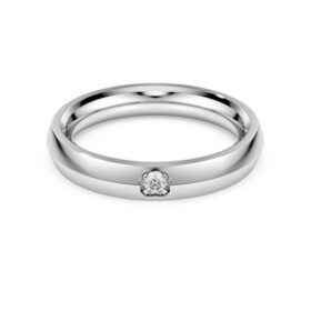 Eternity-ring met in het laboratorium gekweekte diamanten 0,05 karaat in totaal, ronde vorm, 14-karaats witgoud Eternity-ring met in het laboratorium gekweekte diamanten 0,05 karaat in totaal, ronde vorm, 14-karaats witgoud
