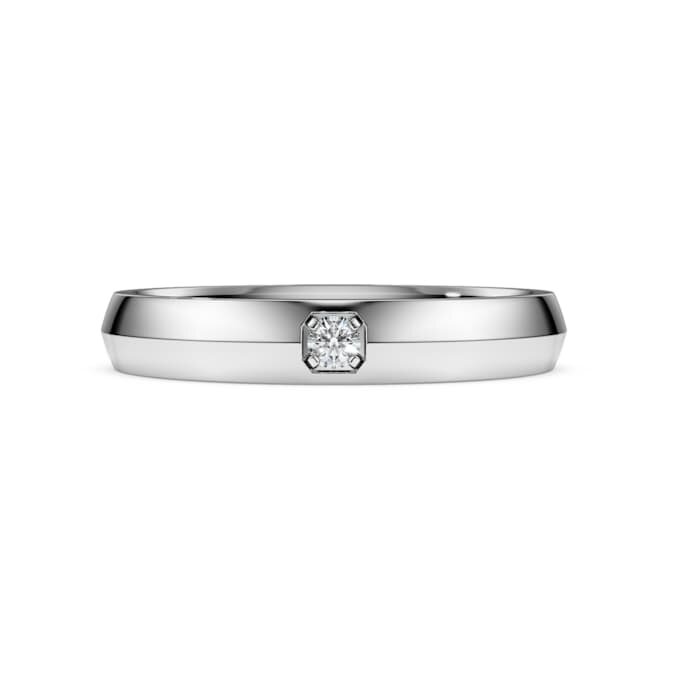 Eternity-ring met in het laboratorium gekweekte diamanten 0,05 karaat in totaal, ronde vorm, 14-karaats witgoud Eternity-ring met in het laboratorium gekweekte diamanten 0,05 karaat in totaal, ronde vorm, 14-karaats witgoud
