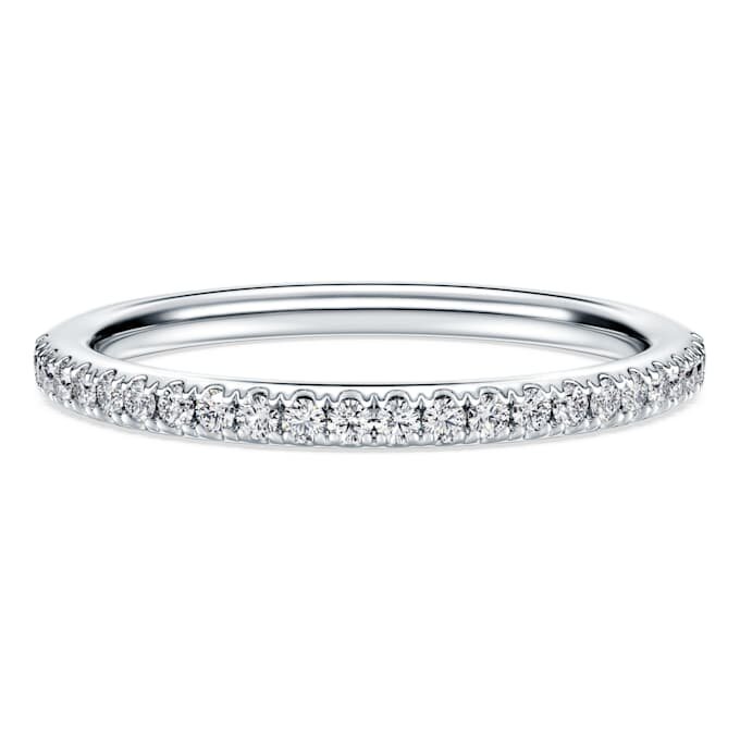 Eternity-ring met in het laboratorium gekweekte diamanten 0,2 ct in totaal, ronde vorm, 14K witgoud Eternity-ring met in het laboratorium gekweekte diamanten 0,2 ct in totaal, ronde vorm, 14K witgoud