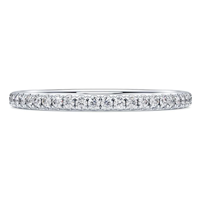 Eternity-ring met in het laboratorium gekweekte diamanten 0,2 ct in totaal, ronde vorm, 14K witgoud Eternity-ring met in het laboratorium gekweekte diamanten 0,2 ct in totaal, ronde vorm, 14K witgoud