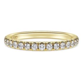 Eternity-ring met in het laboratorium gekweekte diamanten 0,4 karaat in totaal, ronde vorm, 14-karaats geelgoud Eternity-ring met in het laboratorium gekweekte diamanten 0,4 karaat in totaal, ronde vorm, 14-karaats geelgoud