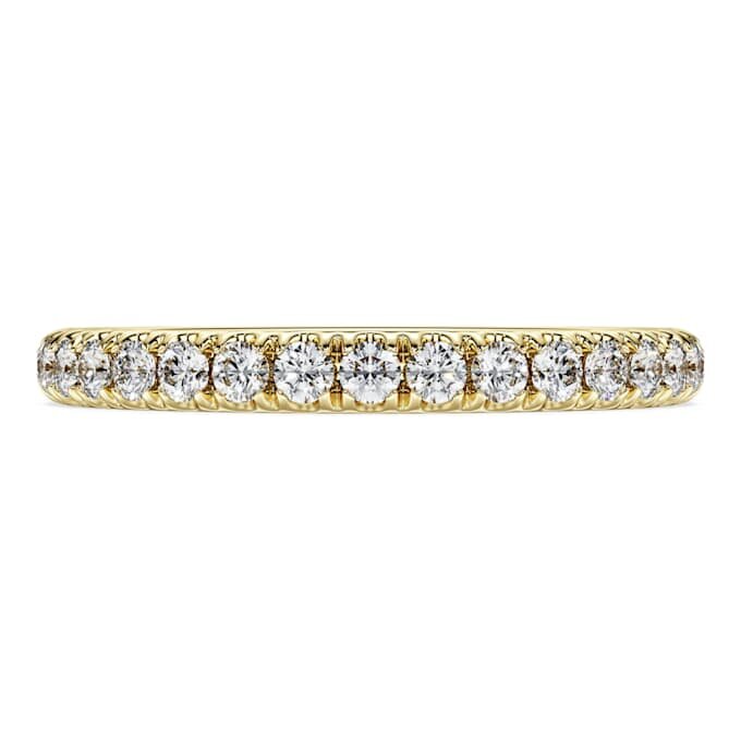 Eternity-ring met in het laboratorium gekweekte diamanten 0,4 karaat in totaal, ronde vorm, 14-karaats geelgoud Eternity-ring met in het laboratorium gekweekte diamanten 0,4 karaat in totaal, ronde vorm, 14-karaats geelgoud