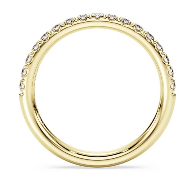 Eternity-ring met in het laboratorium gekweekte diamanten 0,4 karaat in totaal, ronde vorm, 14-karaats geelgoud Eternity-ring met in het laboratorium gekweekte diamanten 0,4 karaat in totaal, ronde vorm, 14-karaats geelgoud