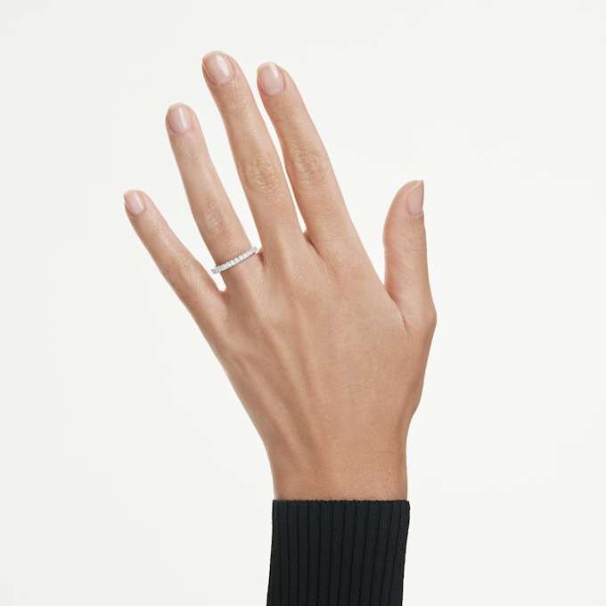 Eternity-ring met in het laboratorium gekweekte diamanten 0,4 karaat in totaal, ronde vorm, 14K witgoud Eternity-ring met in het laboratorium gekweekte diamanten 0,4 karaat in totaal, ronde vorm, 14K witgoud
