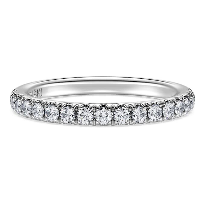 Eternity-ring met in het laboratorium gekweekte diamanten 0,4 karaat in totaal, ronde vorm, 14K witgoud Eternity-ring met in het laboratorium gekweekte diamanten 0,4 karaat in totaal, ronde vorm, 14K witgoud