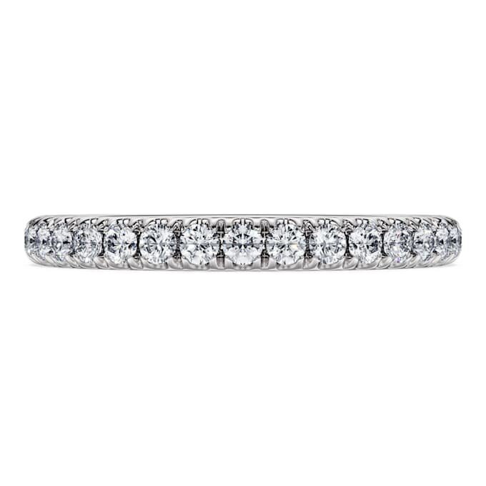 Eternity-ring met in het laboratorium gekweekte diamanten 0,4 karaat in totaal, ronde vorm, 14K witgoud Eternity-ring met in het laboratorium gekweekte diamanten 0,4 karaat in totaal, ronde vorm, 14K witgoud