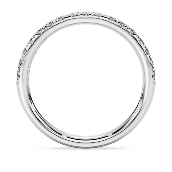 Eternity-ring met in het laboratorium gekweekte diamanten 0,4 karaat in totaal, ronde vorm, sterlingzilver Eternity-ring met in het laboratorium gekweekte diamanten 0,4 karaat in totaal, ronde vorm, sterlingzilver