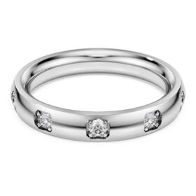 Eternity-ring met in het laboratorium gekweekte diamanten, 0,5 ct in totaal, ronde vorm, 14K witgoud Eternity-ring met in het laboratorium gekweekte diamanten, 0,5 ct in totaal, ronde vorm, 14K witgoud