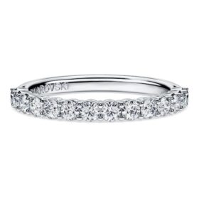 Eternity-ring met in het laboratorium gekweekte diamanten, 0,5 ct in totaal, ronde vorm, 14K witgoud Eternity-ring met in het laboratorium gekweekte diamanten, 0,5 ct in totaal, ronde vorm, 14K witgoud
