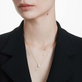 Eternity solitaire hanger met in het laboratorium gekweekte diamanten 1 ct tw, ronde vorm, 14K geelgoud Eternity solitaire hanger met in het laboratorium gekweekte diamanten 1 ct tw, ronde vorm, 14K geelgoud