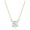 Eternity solitaire hanger met in het laboratorium gekweekte diamanten 1 ct tw, ronde vorm, 14K geelgoud Eternity solitaire hanger met in het laboratorium gekweekte diamanten 1 ct tw, ronde vorm, 14K geelgoud