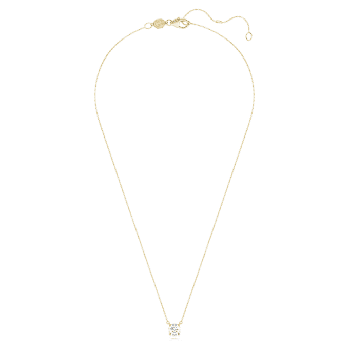 Eternity solitaire hanger met in het laboratorium gekweekte diamanten 1 ct tw, ronde vorm, 14K geelgoud Eternity solitaire hanger met in het laboratorium gekweekte diamanten 1 ct tw, ronde vorm, 14K geelgoud