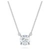 Eternity Solitaire hanger met in het laboratorium gekweekte diamanten 1 Ct Tw, ronde vorm, 14K witgoud Eternity Solitaire hanger met in het laboratorium gekweekte diamanten 1 Ct Tw, ronde vorm, 14K witgoud