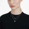 Eternity Solitaire hanger met in het laboratorium gekweekte diamanten 2 karaat in totaal, ronde vorm, 14K witgoud Eternity Solitaire hanger met in het laboratorium gekweekte diamanten 2 karaat in totaal, ronde vorm, 14K witgoud