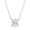 Eternity Solitaire hanger met in het laboratorium gekweekte diamanten 2 karaat in totaal, ronde vorm, 14K witgoud Eternity Solitaire hanger met in het laboratorium gekweekte diamanten 2 karaat in totaal, ronde vorm, 14K witgoud