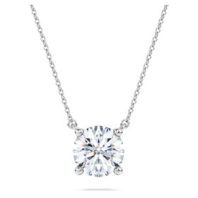 Eternity Solitaire hanger met in het laboratorium gekweekte diamanten 2 karaat in totaal, ronde vorm, 14K witgoud Eternity Solitaire hanger met in het laboratorium gekweekte diamanten 2 karaat in totaal, ronde vorm, 14K witgoud