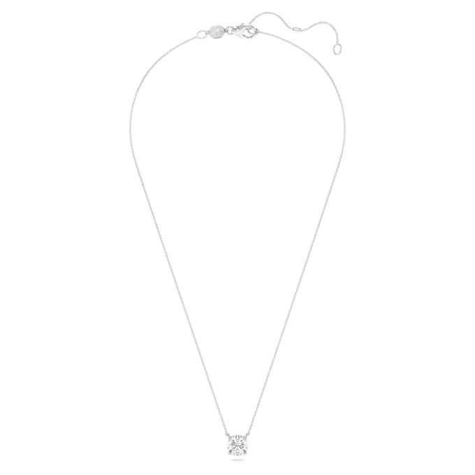 Eternity Solitaire hanger met in het laboratorium gekweekte diamanten 2 karaat in totaal, ronde vorm, 14K witgoud Eternity Solitaire hanger met in het laboratorium gekweekte diamanten 2 karaat in totaal, ronde vorm, 14K witgoud