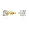 Eternity solitaire oorbellen met in het laboratorium gekweekte diamanten, 1 karaat in totaal, ronde vorm, 14-karaats geelgoud Eternity solitaire oorbellen met in het laboratorium gekweekte diamanten, 1 karaat in totaal, ronde vorm, 14-karaats geelgoud