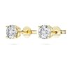 Eternity solitaire oorbellen met in het laboratorium gekweekte diamanten, 1 karaat in totaal, ronde vorm, 14-karaats geelgoud Eternity solitaire oorbellen met in het laboratorium gekweekte diamanten, 1 karaat in totaal, ronde vorm, 14-karaats geelgoud
